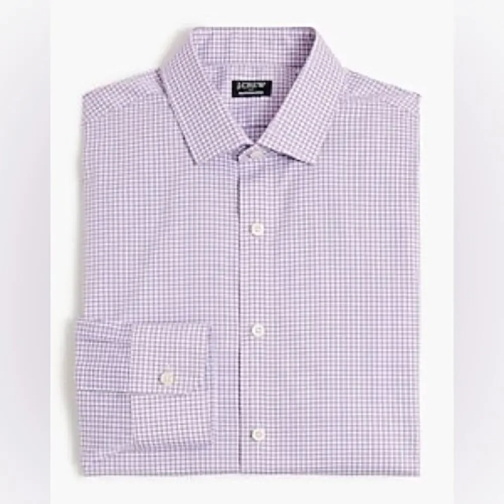 J. Crew Lavender Slim Fit Performance Button Up Dress Shirt